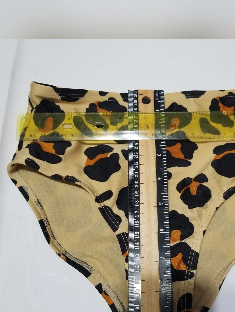 Art Class Kid's Medium Golden Tan Bikini Bottom With Cheetah Print